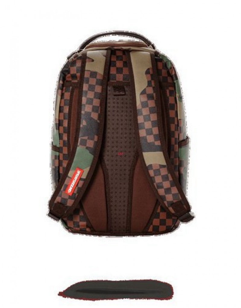 Camo Sprayground Sharks In Paris (Camo Edition) Backpacks | 25091-GSTA