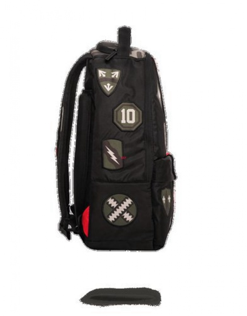 Camo Sprayground Split Camo Patches Backpacks | 54906-JRYH