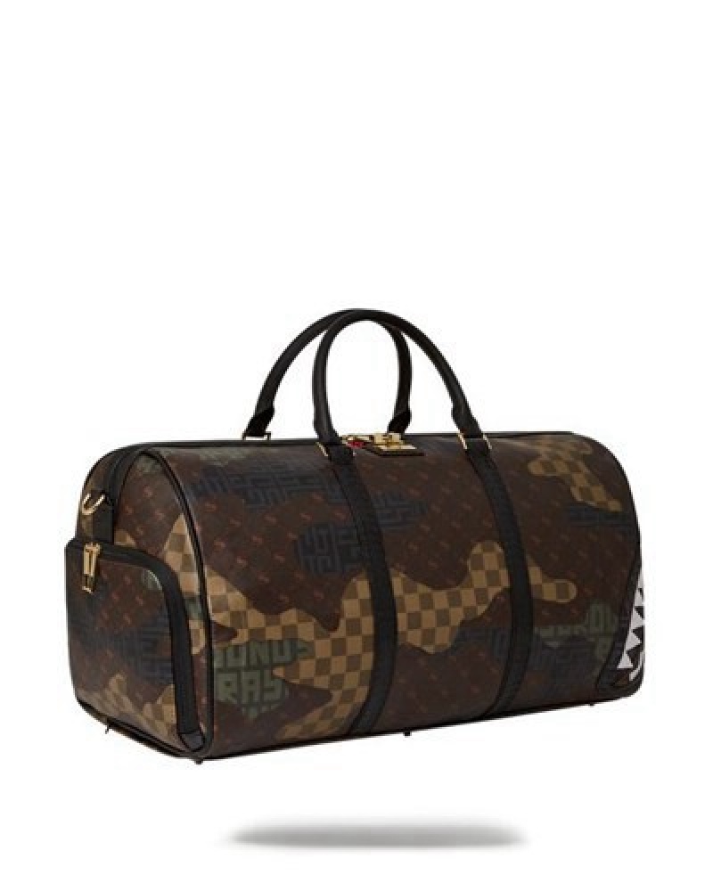 Camo Sprayground Stealth Mode Duffle Bags | 59360-NBSD