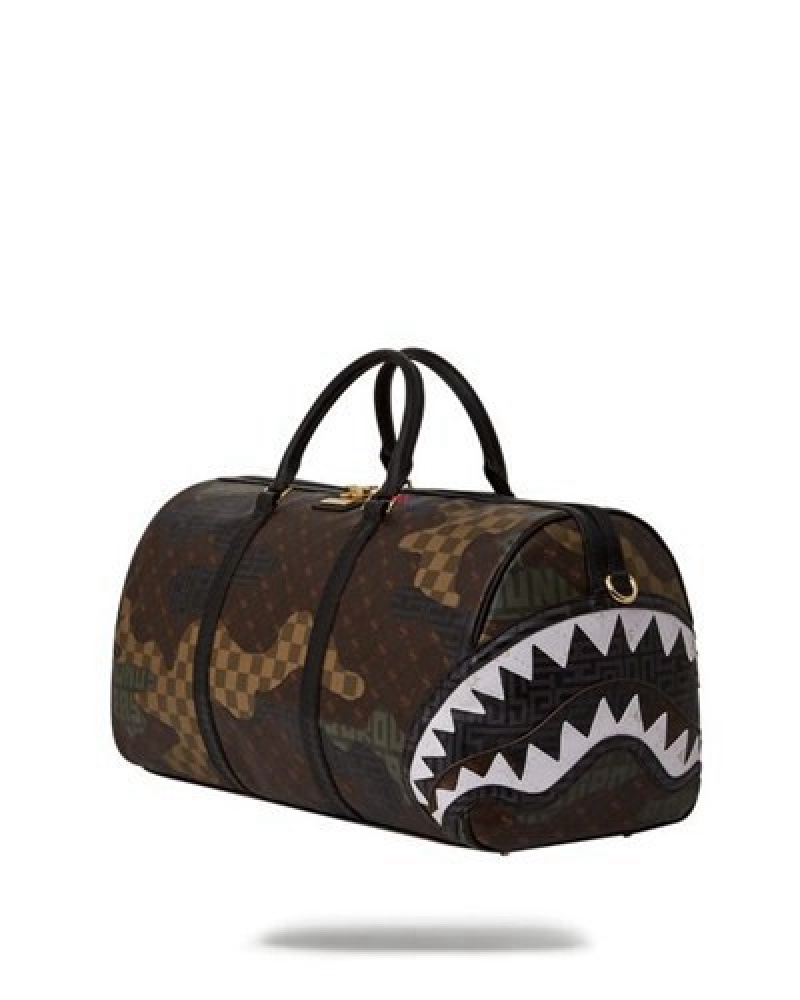 Camo Sprayground Stealth Mode Duffle Bags | 59360-NBSD