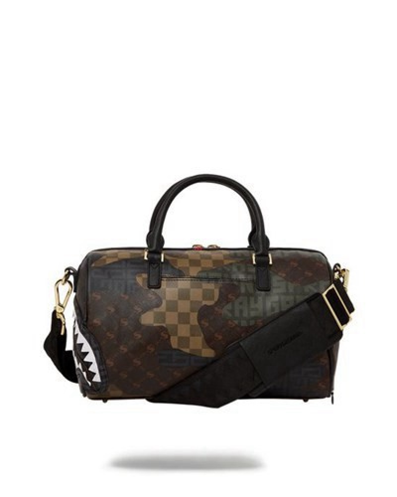 Camo Sprayground Stealth Mode Mini Duffle Bags | 37982-NYOG