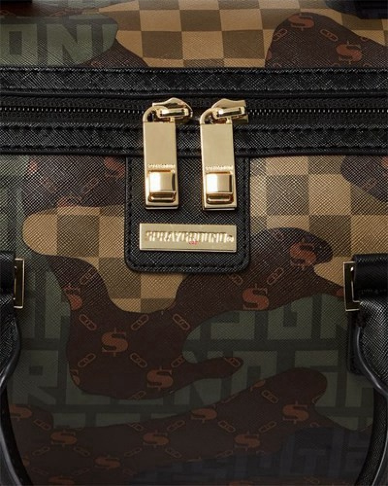 Camo Sprayground Stealth Mode Mini Duffle Bags | 37982-NYOG