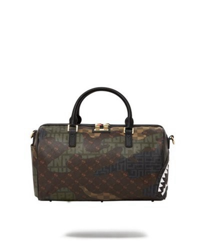 Camo Sprayground Stealth Mode Mini Duffle Bags | 37982-NYOG