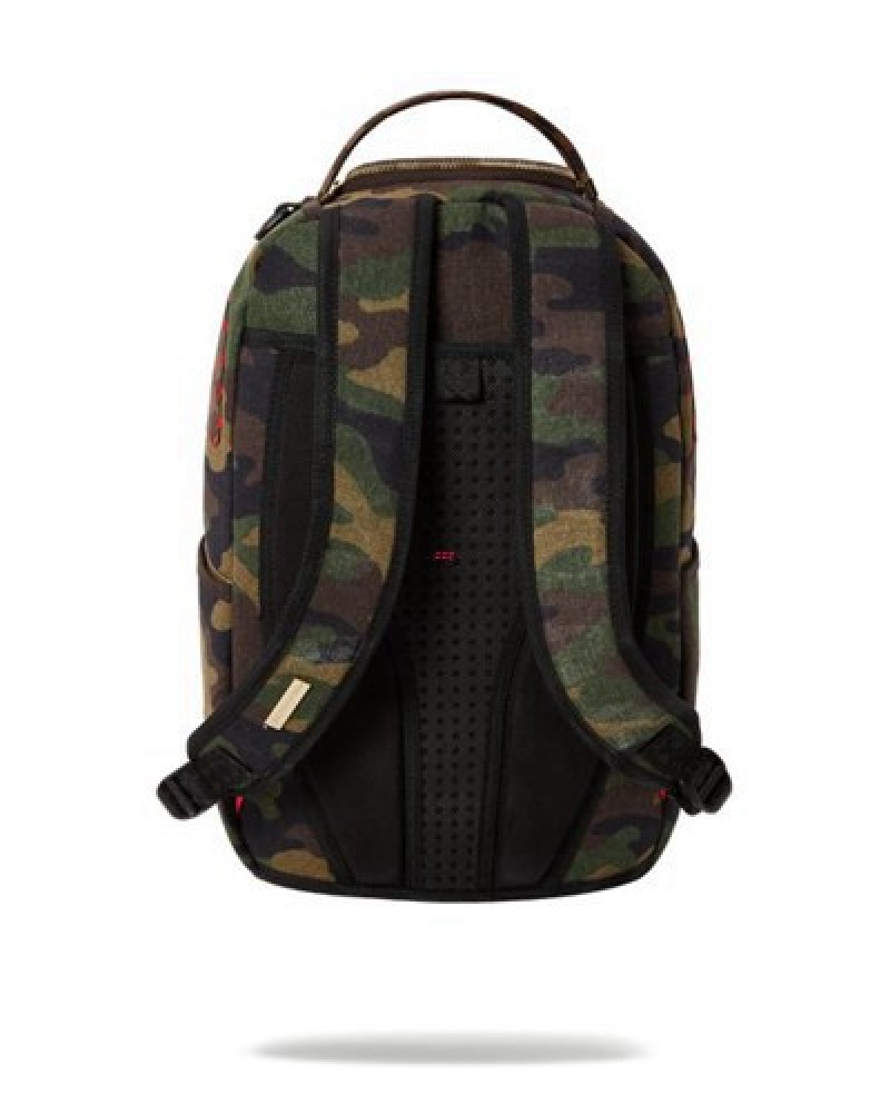 Camo Sprayground The Paradoxx Shark Backpacks | 09568-YJDN