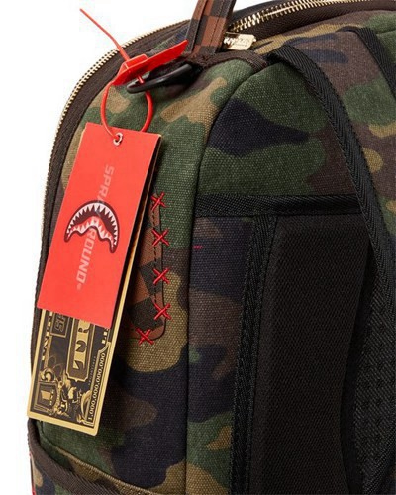 Camo Sprayground The Paradoxx Shark Backpacks | 09568-YJDN