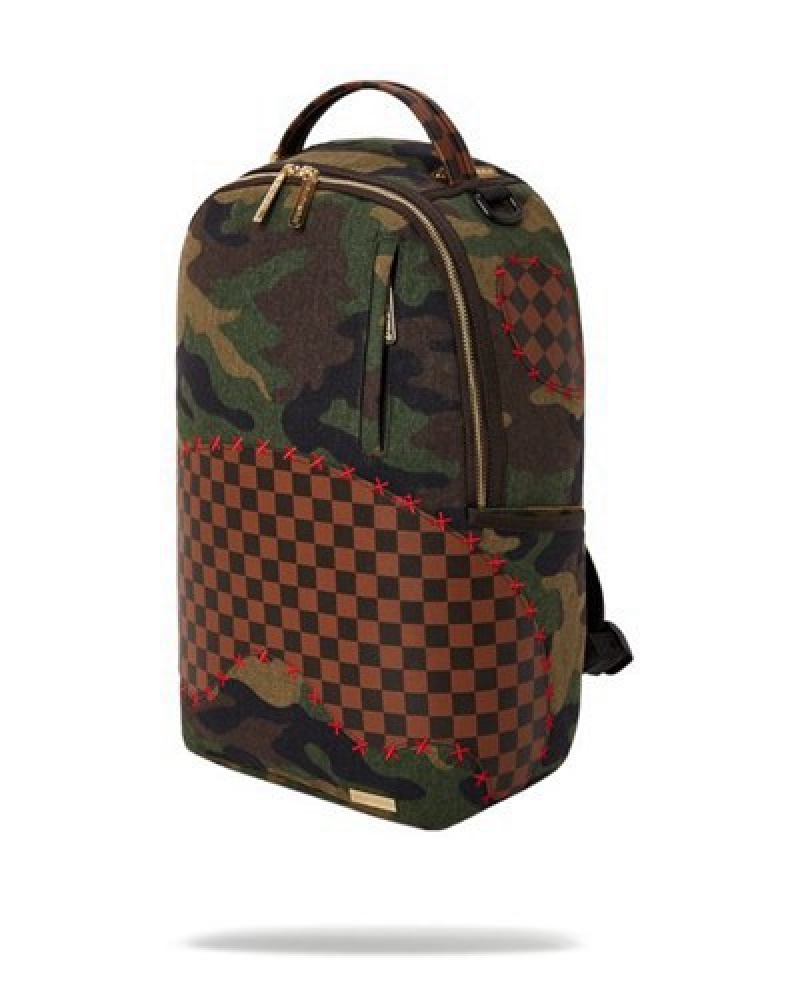 Camo Sprayground The Paradoxx Shark Backpacks | 09568-YJDN