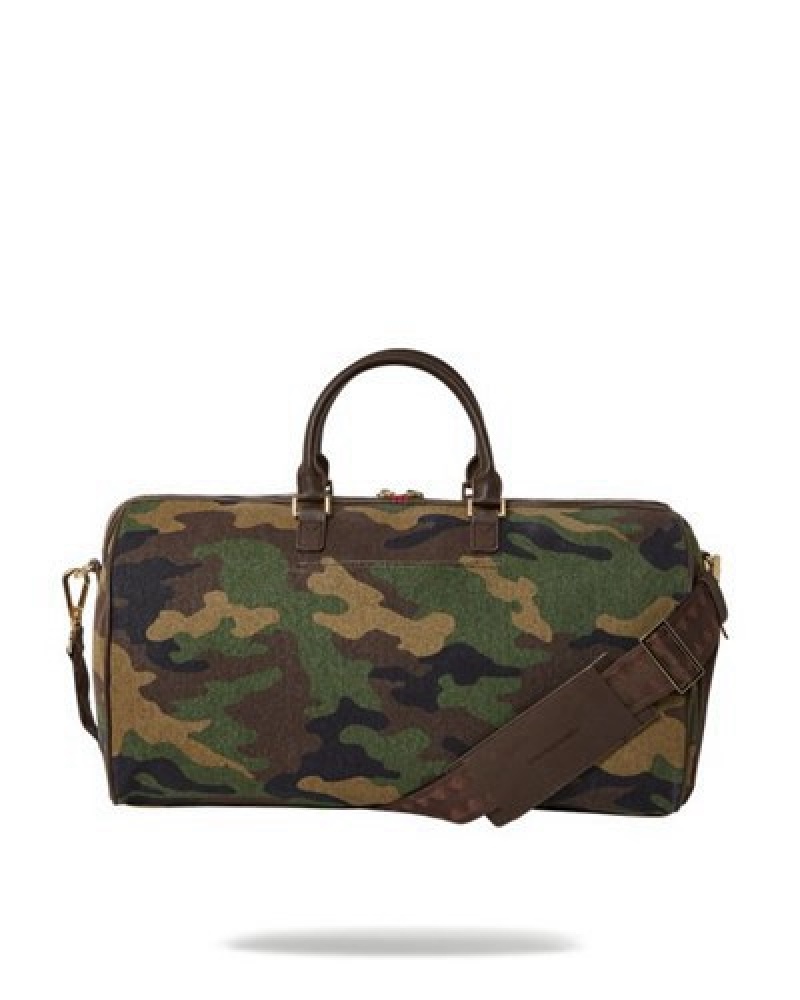 Camo Sprayground The Paradoxx Shark Duffle Bags | 61945-MXGY