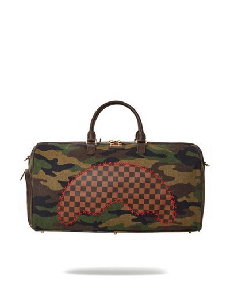 Camo Sprayground The Paradoxx Shark Duffle Bags | 61945-MXGY