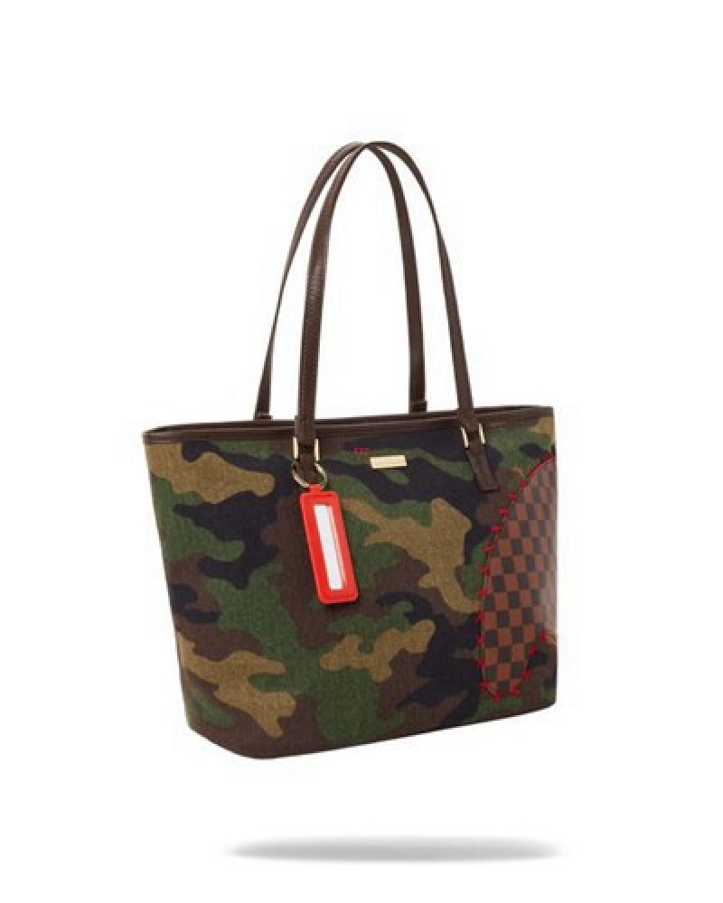 Camo Sprayground The Paradoxx Shark Handbag | 73204-IGBJ