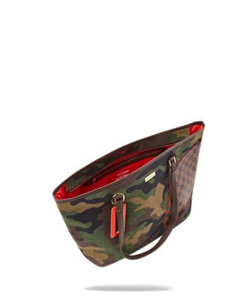 Camo Sprayground The Paradoxx Shark Handbag | 73204-IGBJ