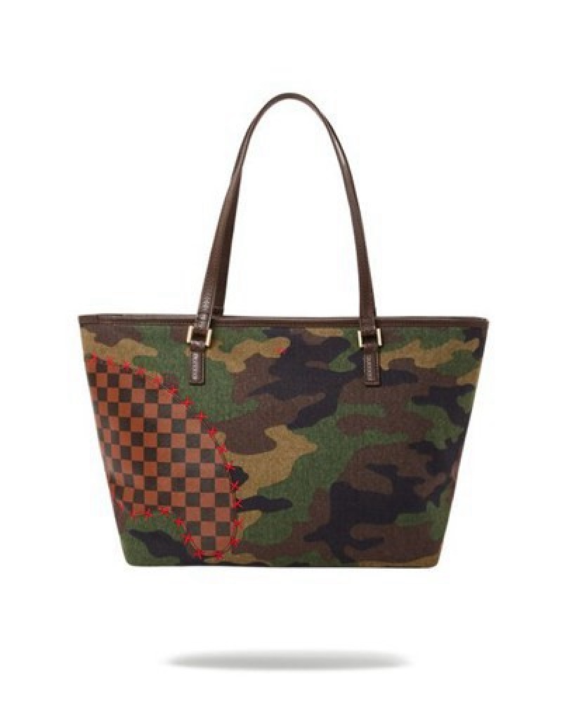 Camo Sprayground The Paradoxx Shark Handbag | 73204-IGBJ