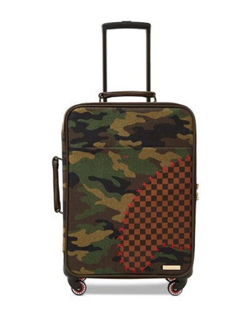 Camo Sprayground The Paradoxx Shark Jetsetter Carry-on Luggage | 76823-CIKP