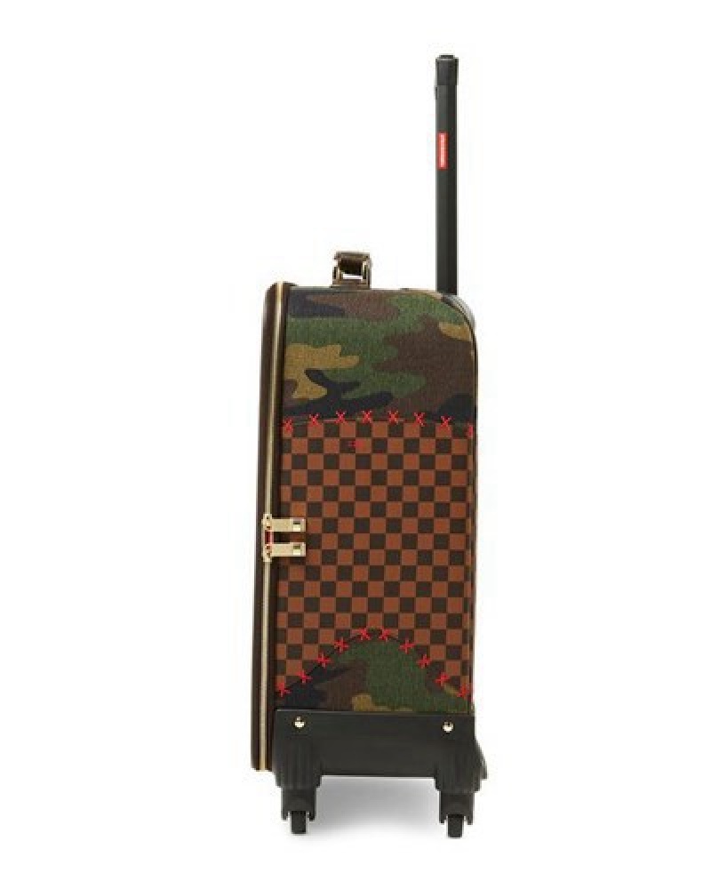 Camo Sprayground The Paradoxx Shark Jetsetter Carry-on Luggage | 76823-CIKP