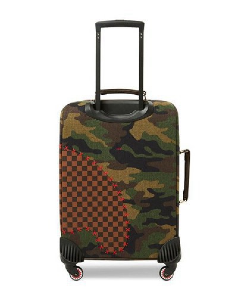 Camo Sprayground The Paradoxx Shark Jetsetter Carry-on Luggage | 76823-CIKP