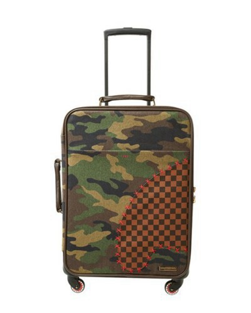 Camo Sprayground The Paradoxx Shark Jetsetter Carry-on Luggage | 76823-CIKP