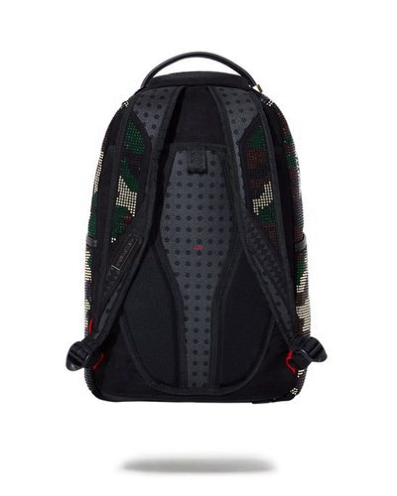 Camo Sprayground Trinity (Dlxv) Backpacks | 35864-GHAD