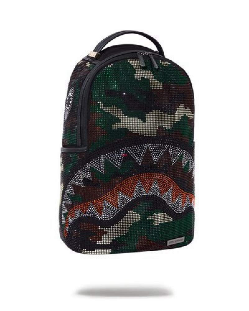 Camo Sprayground Trinity (Dlxv) Backpacks | 35864-GHAD