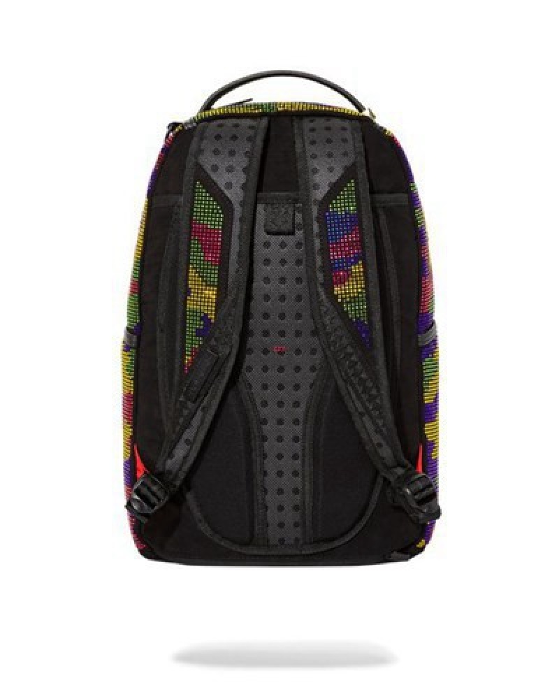 Camo Sprayground Trinity Inverted Reality Backpacks | 27380-PHAN