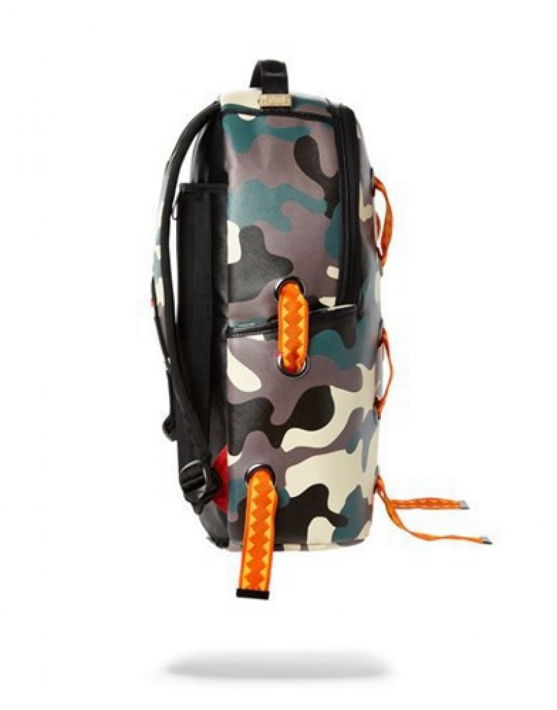 Camo Sprayground Young Dolph Backpacks | 60523-QOHG