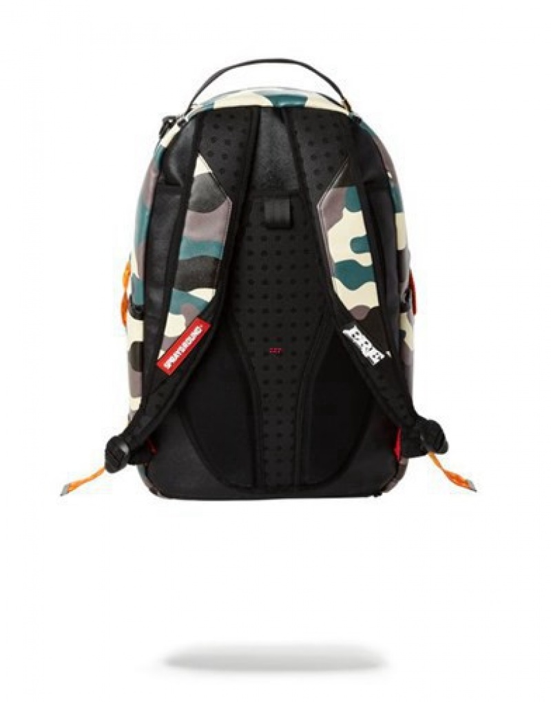 Camo Sprayground Young Dolph Backpacks | 60523-QOHG