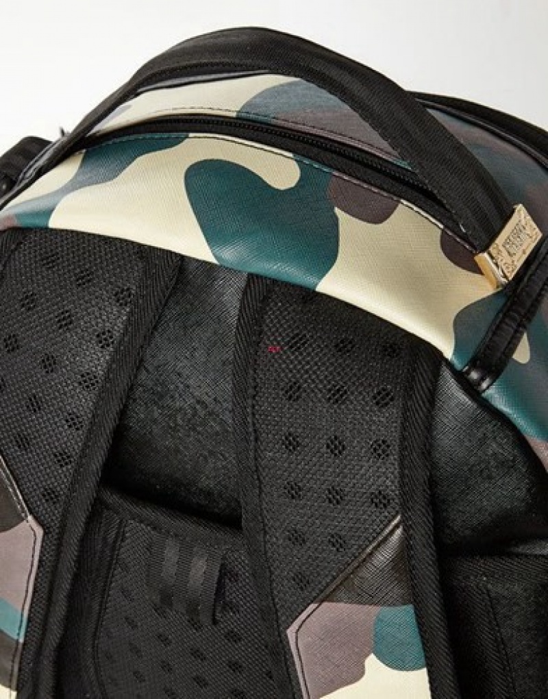 Camo Sprayground Young Dolph Backpacks | 60523-QOHG