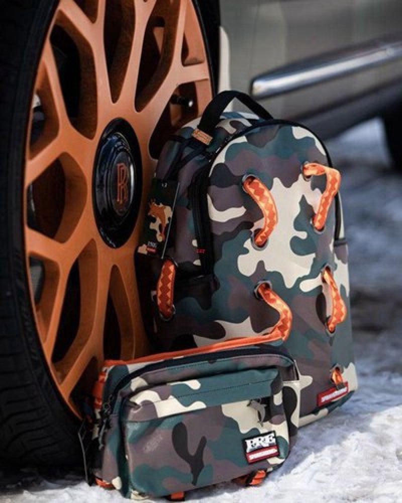 Camo Sprayground Young Dolph Crossbody Bags | 79640-SXWB