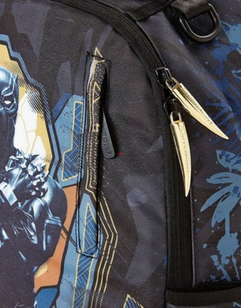 Dark Blue Sprayground Wakanda Forever Backpacks | 79682-CWQZ