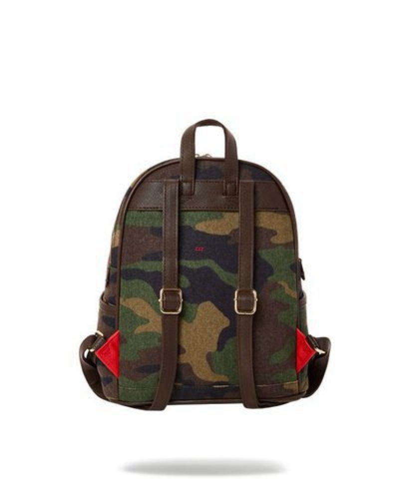 Dark Brown Sprayground The Paradoxx Shark Savage Backpacks | 40138-TFBH