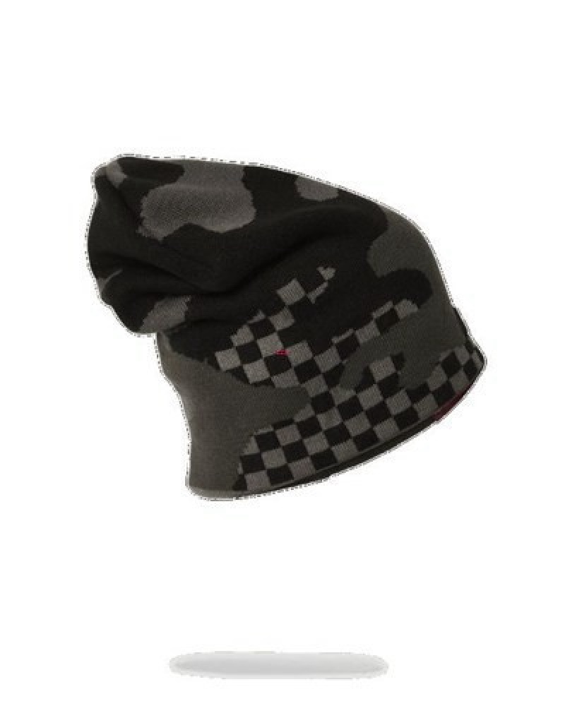 Dark Grey Sprayground 3am Never Sleep Slouch Beanie | 09214-DNSZ