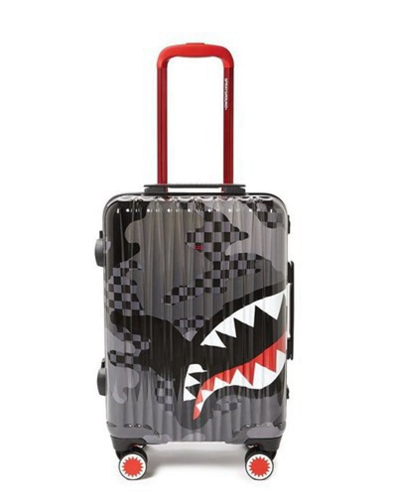 Dark Grey Sprayground 3am Sharknautics 22 Carry-on Luggage | 35867-QYHO