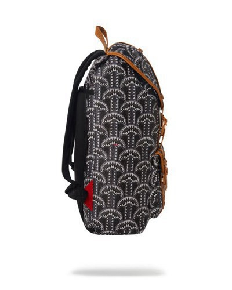 Dark Grey Sprayground Illuchains Hills Backpacks | 74362-QTZI