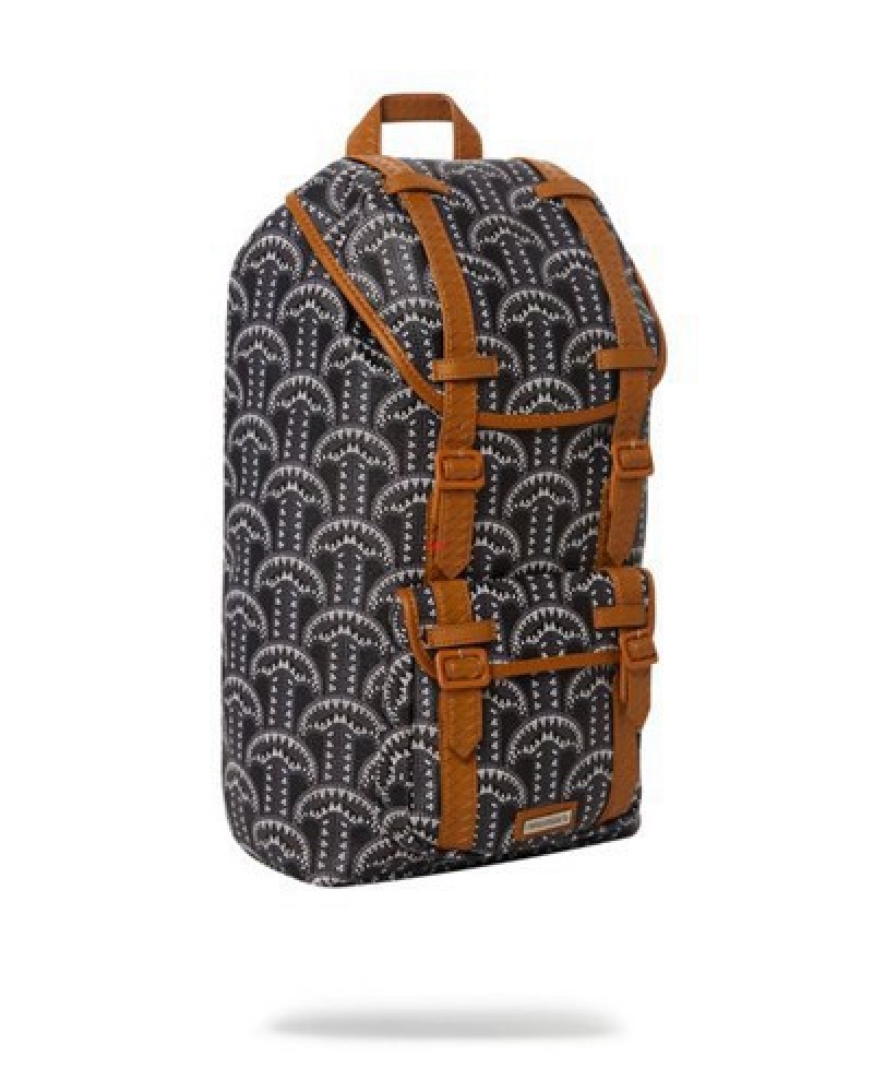 Dark Grey Sprayground Illuchains Hills Backpacks | 74362-QTZI