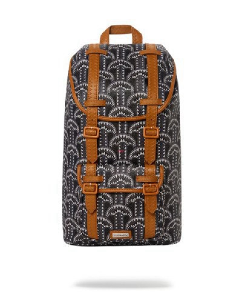 Dark Grey Sprayground Illuchains Hills Backpacks | 74362-QTZI