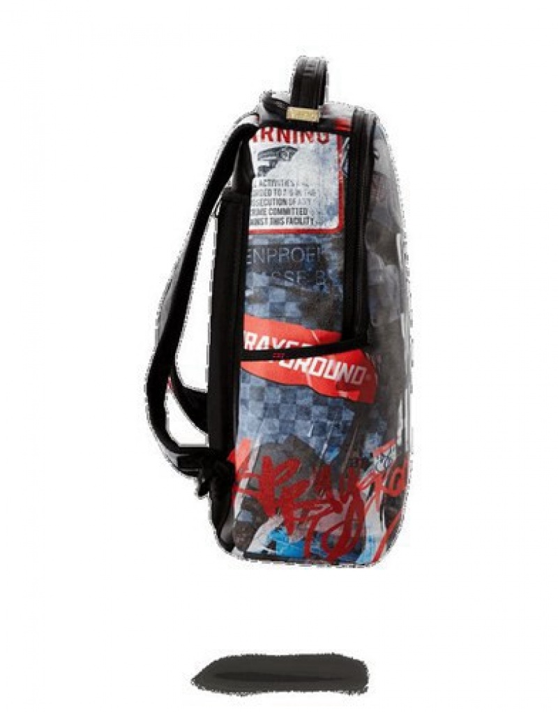 Dark Grey Sprayground Post No Bills Exclusive Backpacks | 47503-CKMO