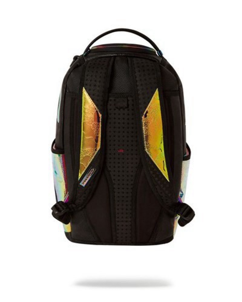 Gold Sprayground Magic City (Dlxv) Backpacks | 17960-NQFK