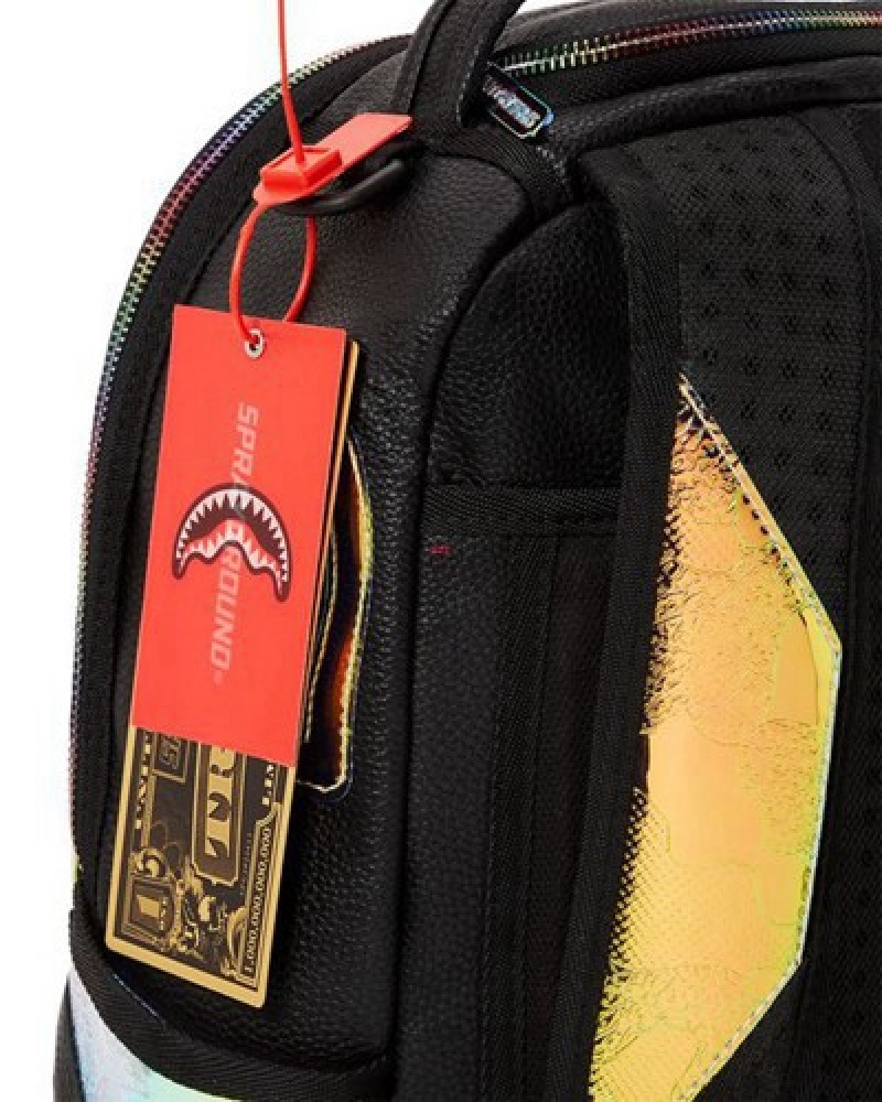 Gold Sprayground Magic City (Dlxv) Backpacks | 17960-NQFK