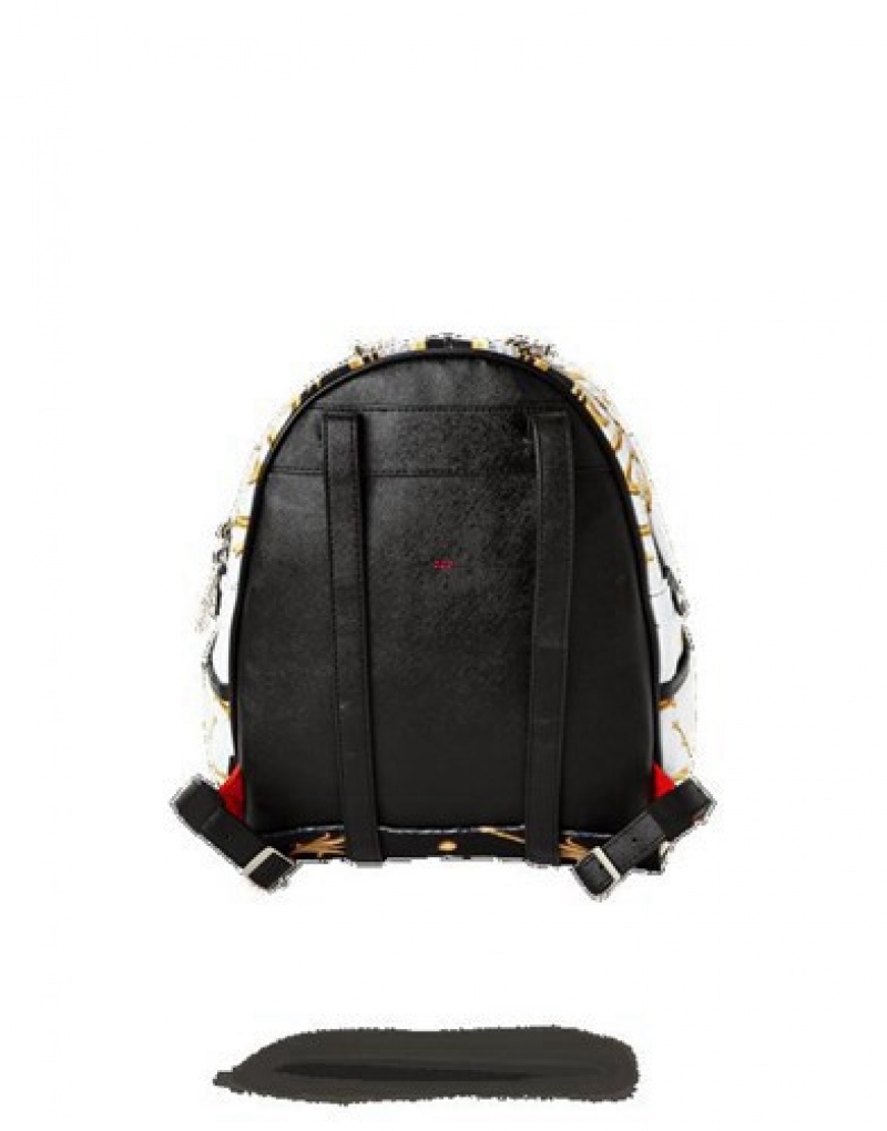 Gold Sprayground Palace Of Sharks Diamonds Savage Backpacks | 01729-YPDX