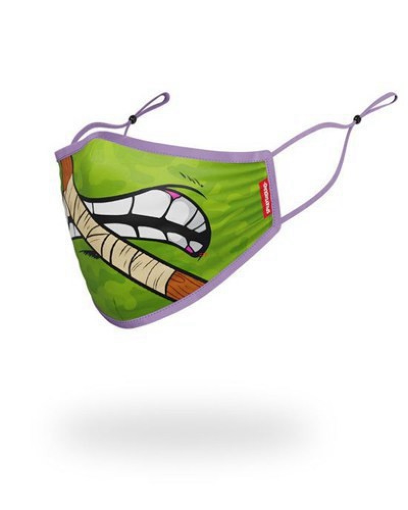 Green Sprayground Adult Tmnt: Donatello Shark Form Fitting-covering Face Masks | 34785-YOPF