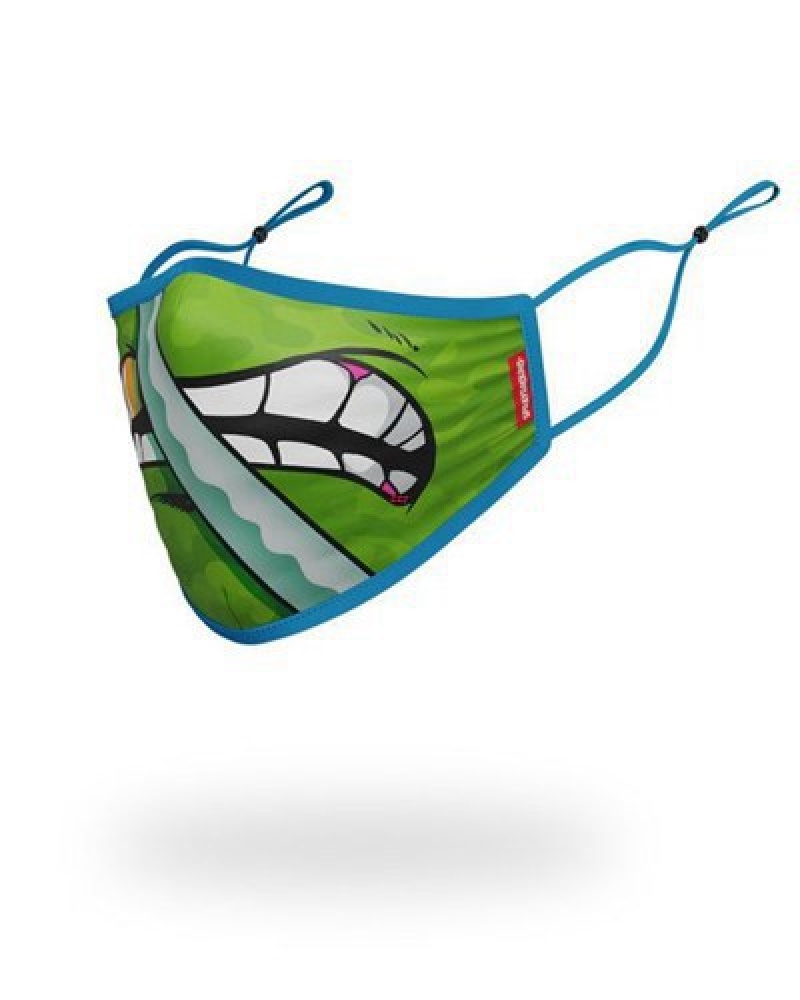 Green Sprayground Adult Tmnt: Leonardo Shark Form Fitting-covering Face Masks | 96812-HFMG