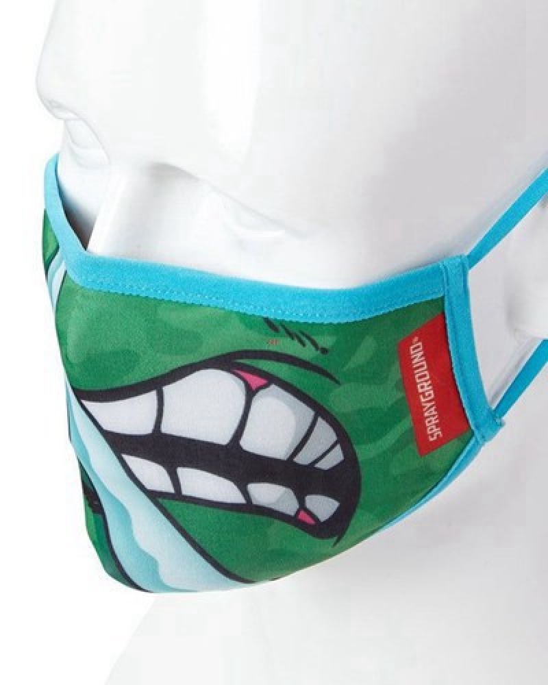 Green Sprayground Adult Tmnt: Leonardo Shark Form Fitting-covering Face Masks | 96812-HFMG