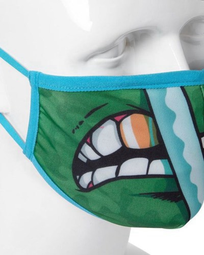 Green Sprayground Adult Tmnt: Leonardo Shark Form Fitting-covering Face Masks | 96812-HFMG