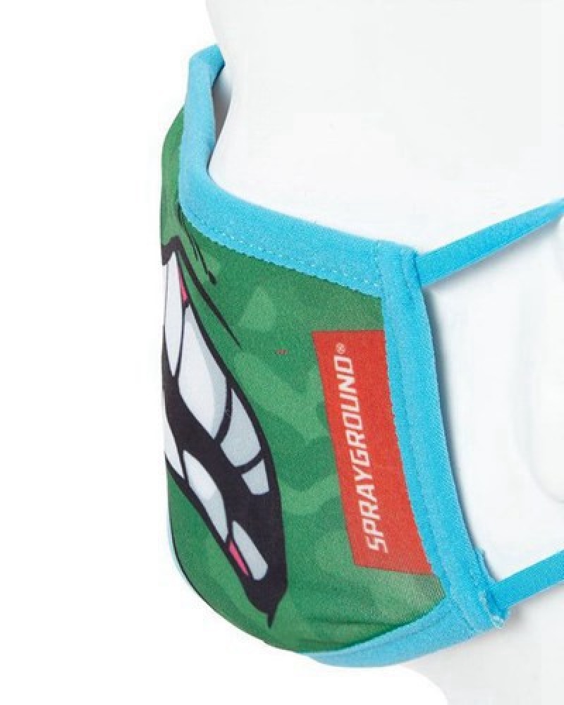 Green Sprayground Adult Tmnt: Leonardo Shark Form Fitting-covering Face Masks | 96812-HFMG