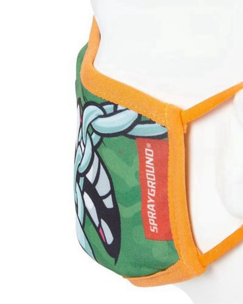 Green Sprayground Adult Tmnt: Michelangelo Shark Form Fitting-covering Face Masks | 28471-EWVH