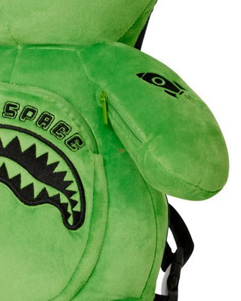 Green Sprayground Alien Plush Backpacks | 14983-BMTU