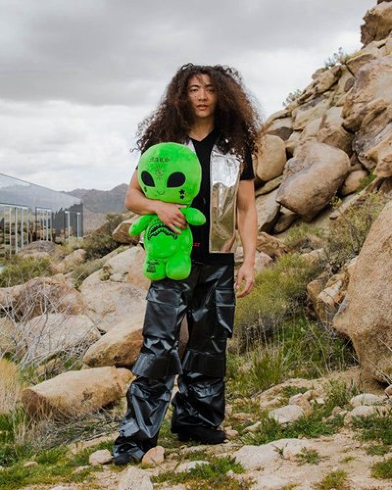 Green Sprayground Alien Plush Backpacks | 14983-BMTU