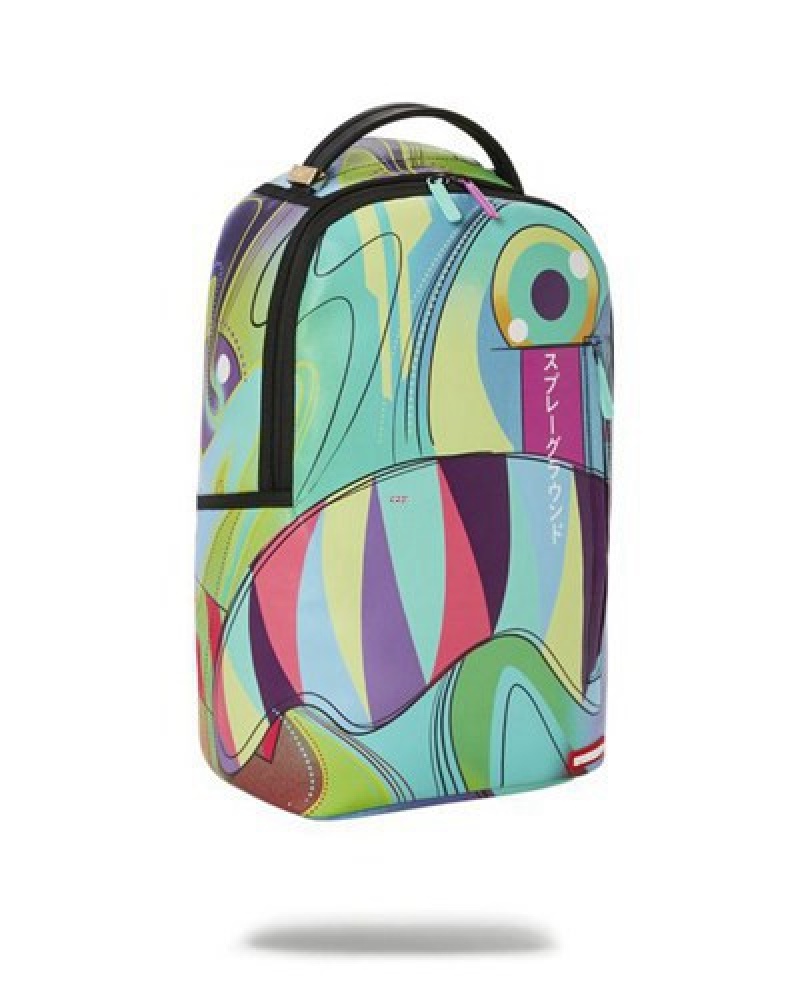 Green Sprayground Beautiful Nightmare (Dlxv) Backpacks | 04621-GYHI