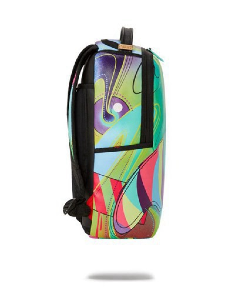 Green Sprayground Beautiful Nightmare (Dlxv) Backpacks | 04621-GYHI