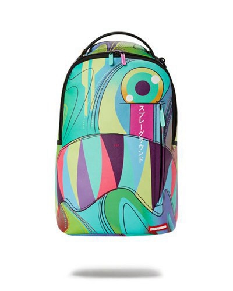 Green Sprayground Beautiful Nightmare (Dlxv) Backpacks | 04621-GYHI