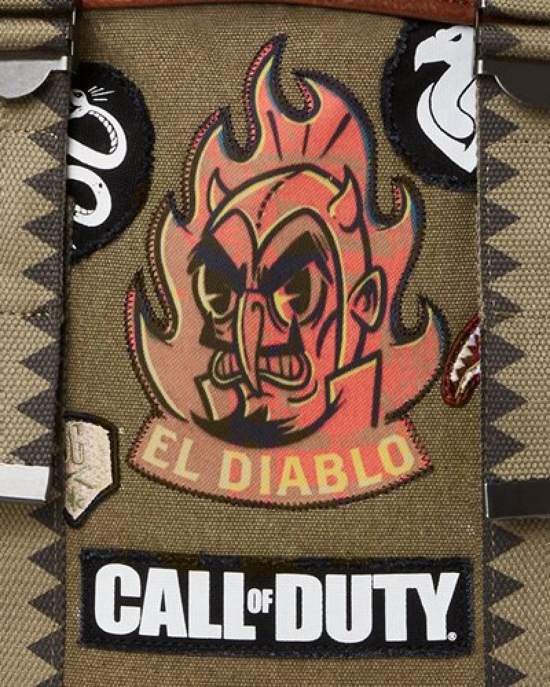 Green Sprayground Call Of Duty El Diablo Monte Carlo Backpacks | 61275-XAOD