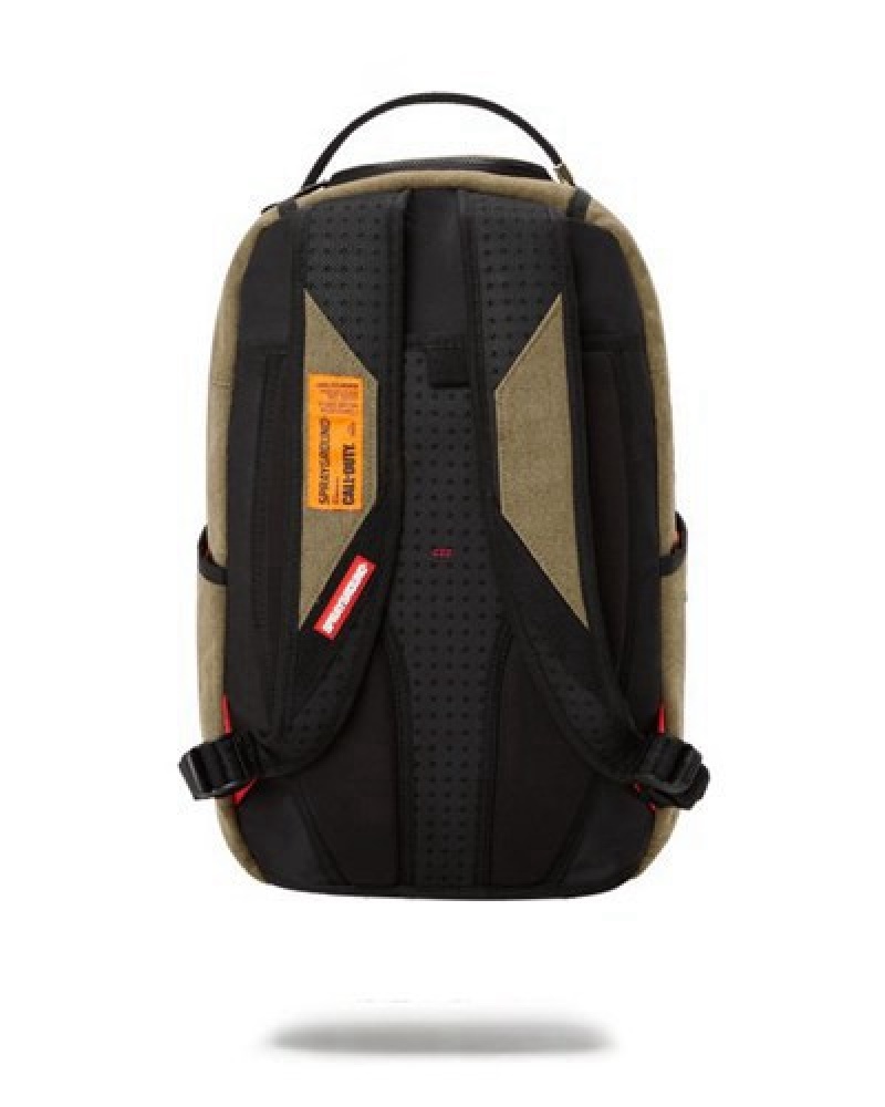 Green Sprayground Call Of Duty Reaper Air Shark Backpacks | 41683-RCXI